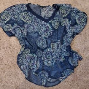 Blue patterned a.n.a shirt xl